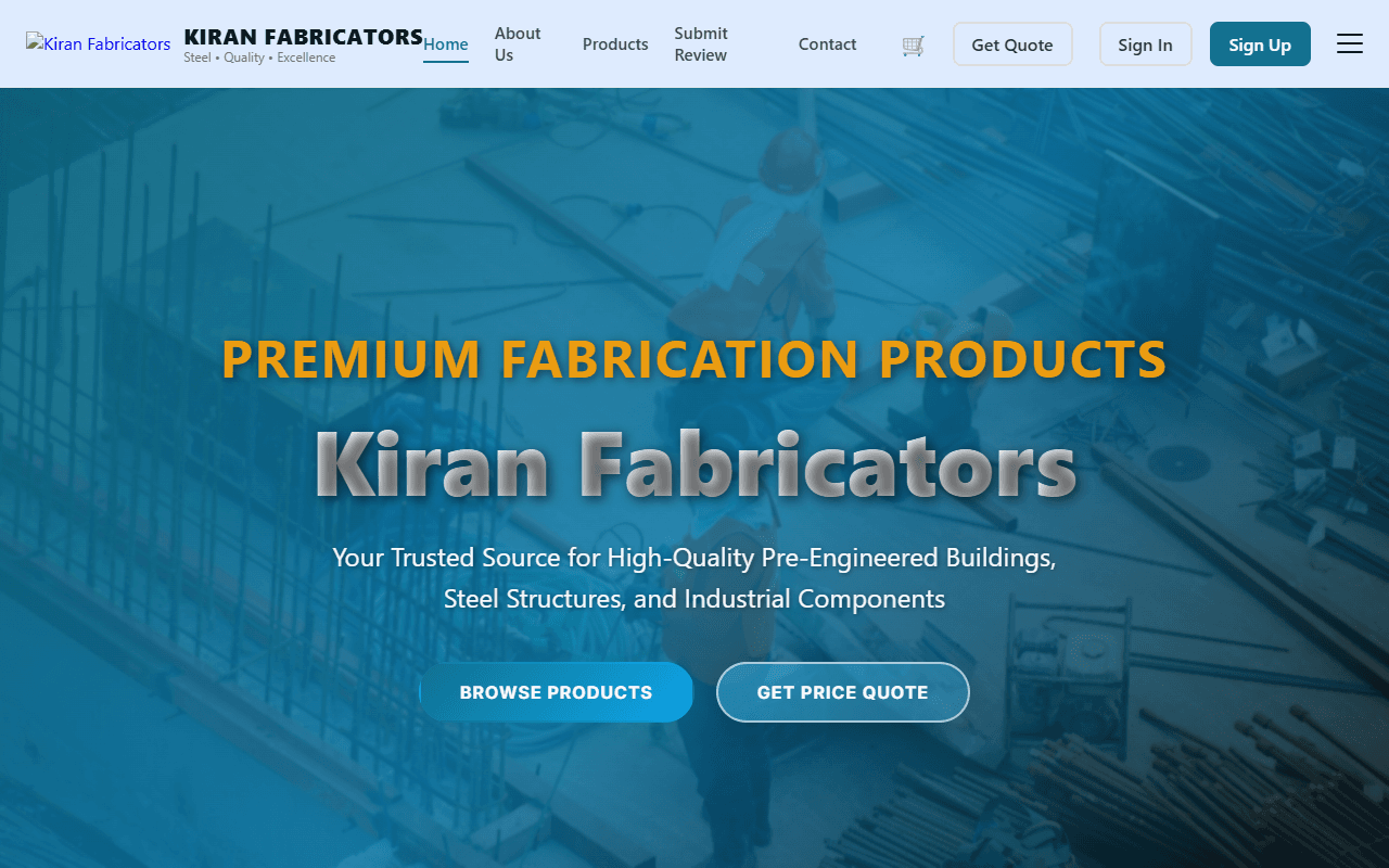 Kiran Fabricators — system built and delivered by AIpath DigiNext